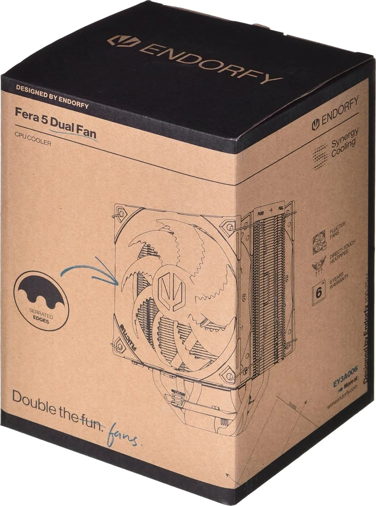 Zračno hlajenje Fera 5 Endorfy, dvojni ventilator
