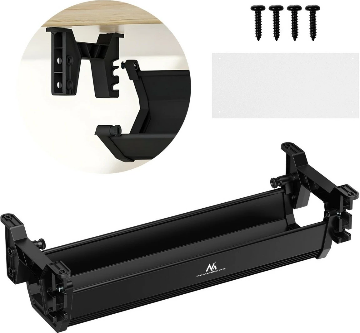 Organizator kablov pod mizo Maclean MC-106B, črn