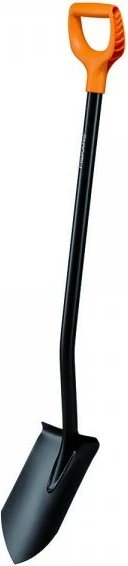 Metalna lopata Fiskars Solid 1066716, črna