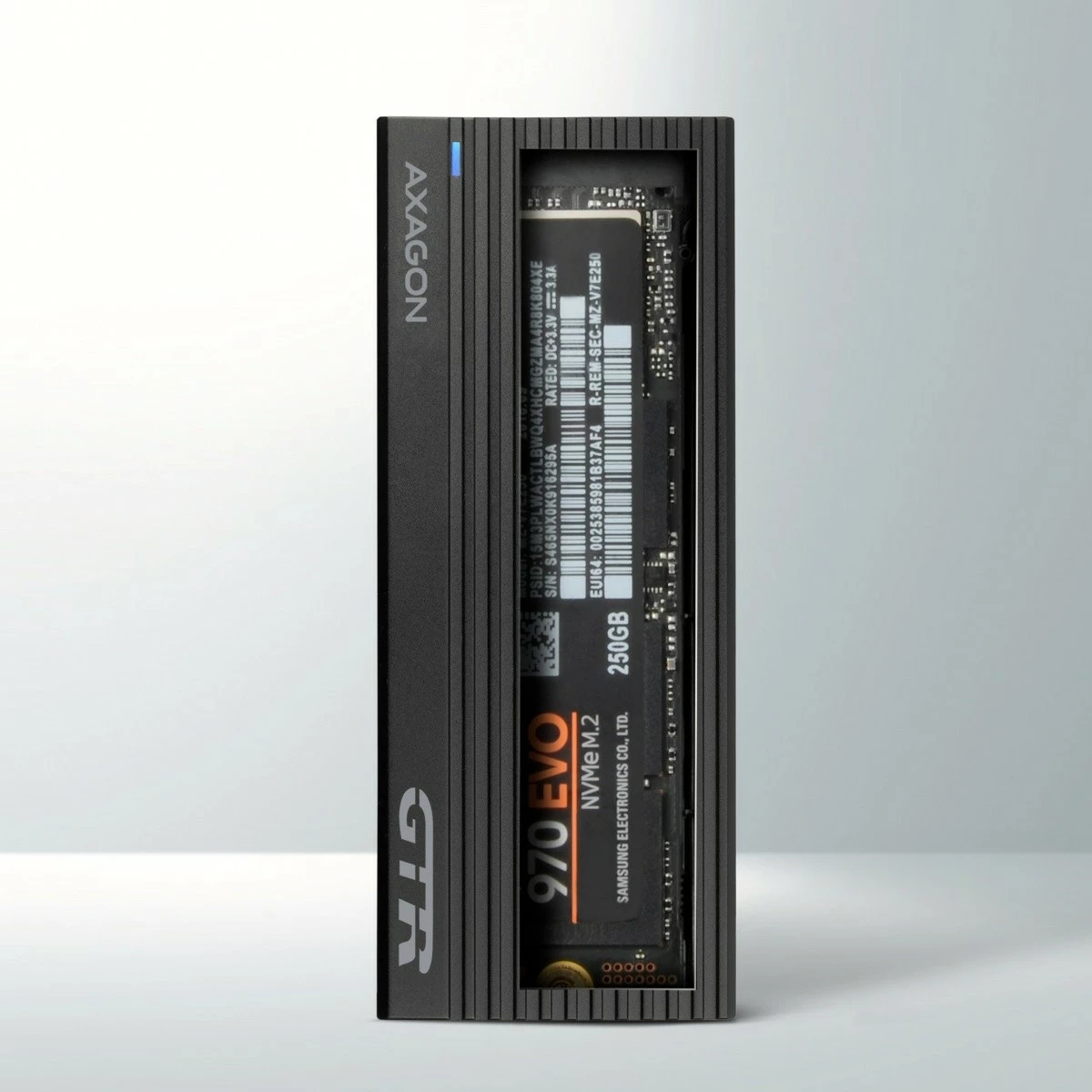 Računalniško ohišje za NVMe M.2 SSD, USB-C 3.2 Gen 2, aluminij, črn, AXAGON EEM2-GTR Računalniško ohišje za NVMe M.2 SSD, USB-C 3.2 Gen 2, aluminij, črn, AXAGON EEM2-GTR