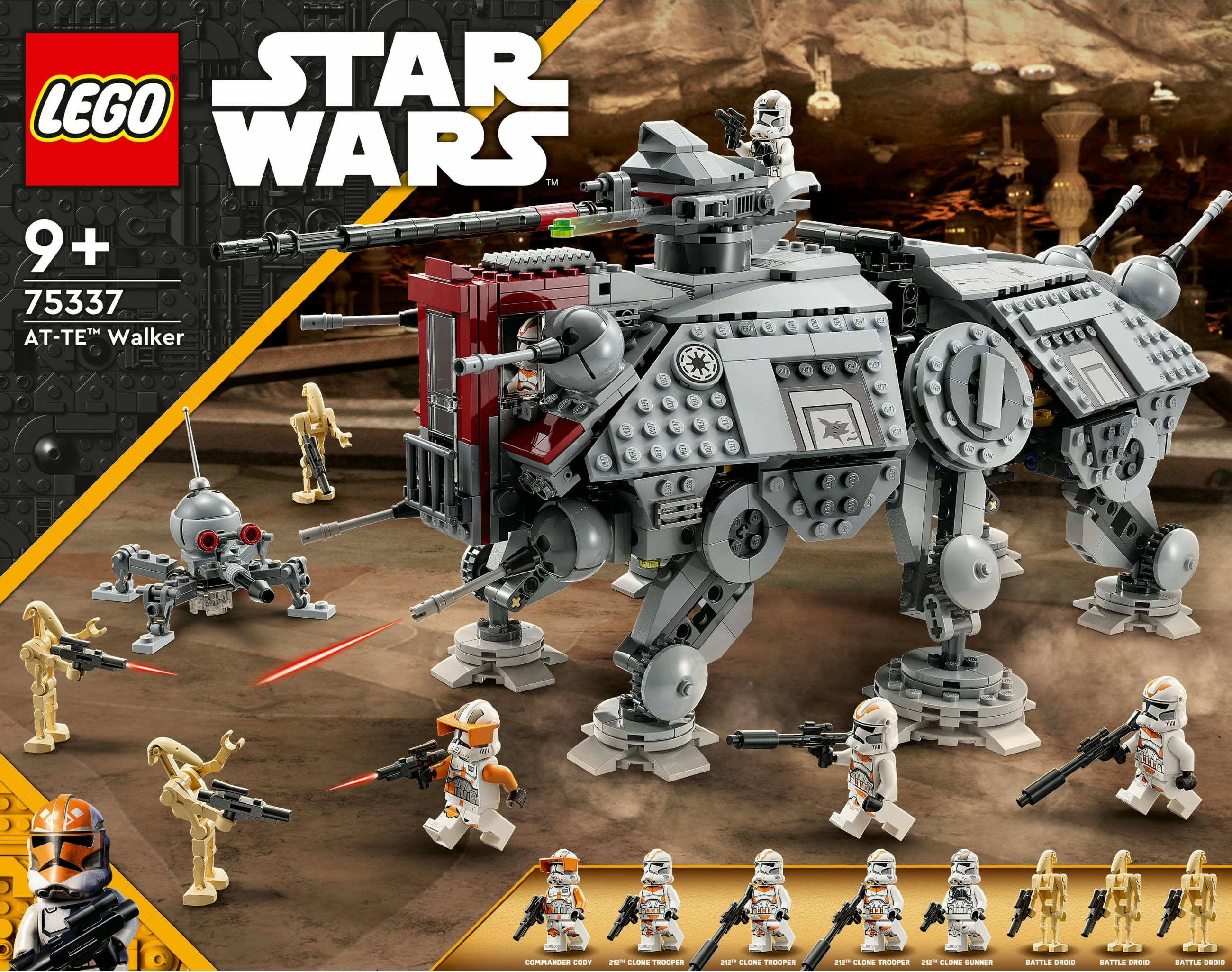 Komplet za sestavljanje AT-TE Walker, LEGO Star Wars, 1082 kosov, večbarven