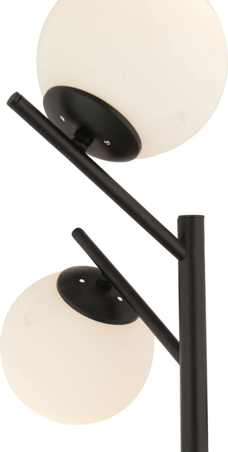 Talna svetilka s 3 lučmi ΗΜ7433.01 črna kovina-bela svetila 30x175H cm