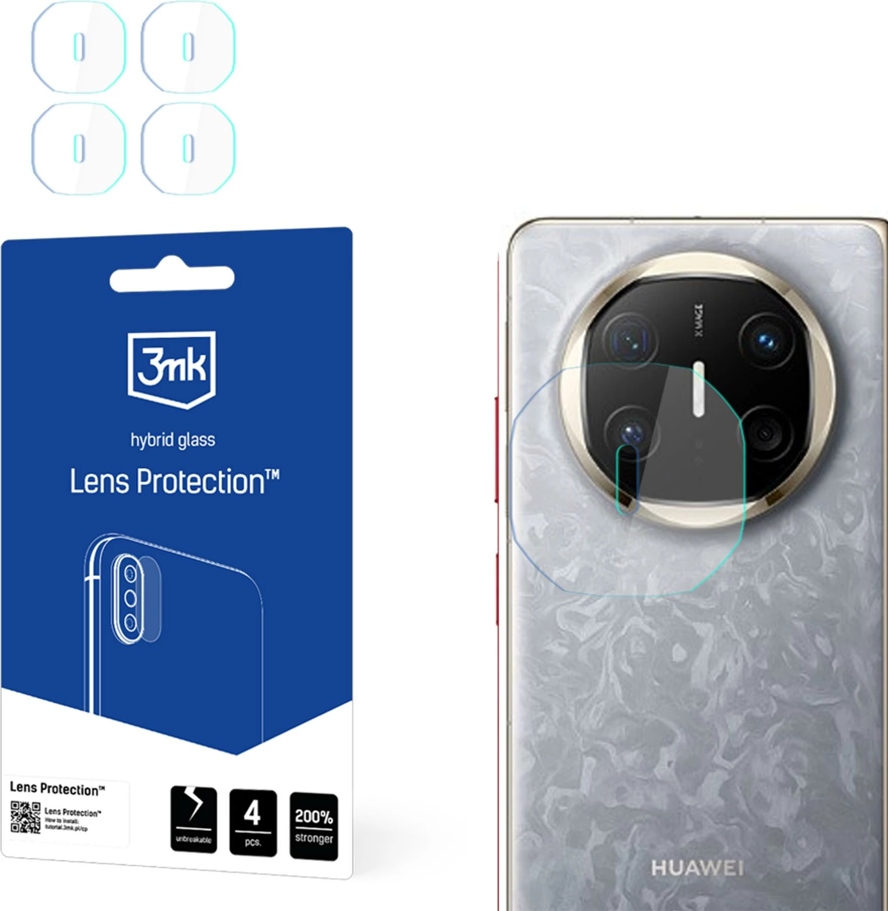 Zaščitno steklo za kamero 3mk Protection za Huawei Mate X6, 4 kosa