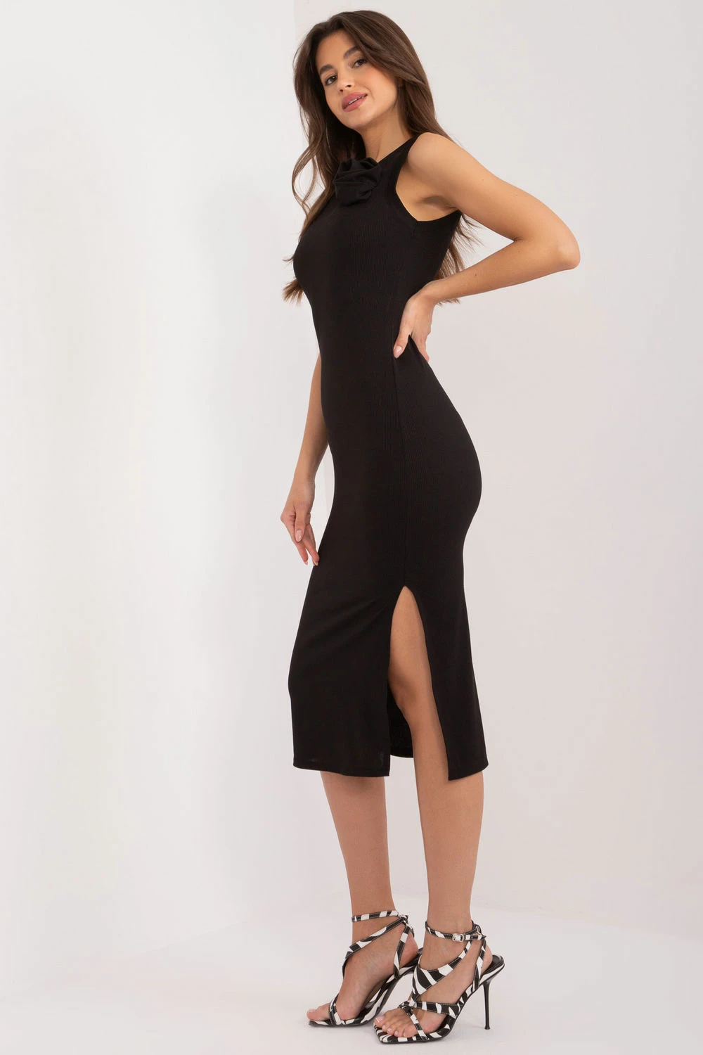 Poletna obleka Italy Moda 195324, črna
