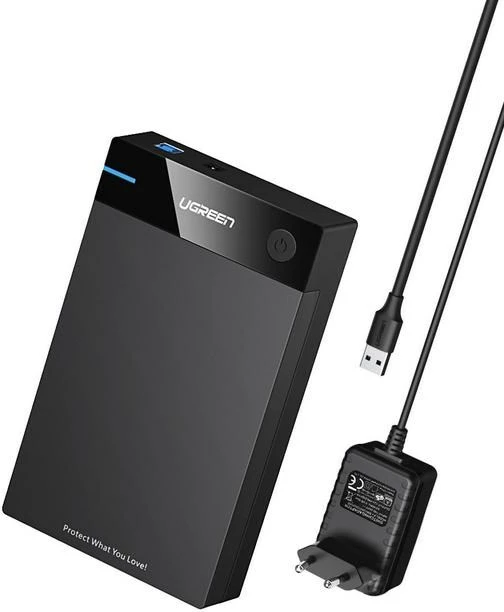 Ohišje za 3,5'' HDD/SSD UGREEN, USB 3.0, črno