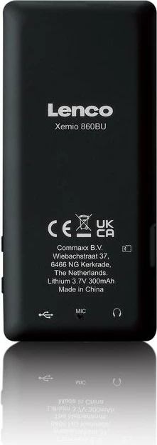 MP4 predvajalnik, 256 GB, Bluetooth, črn/moder — Lenco Xemio-860BU MP4 predvajalnik, 256 GB, Bluetooth, črn/moder — Lenco Xemio-860BU