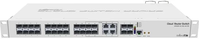 Upravljano stikalo L2/L3, 1U, belo — MikroTik CRS328-4C-20S-4S+RM Upravljano stikalo L2/L3, 1U, belo — MikroTik CRS328-4C-20S-4S+RM