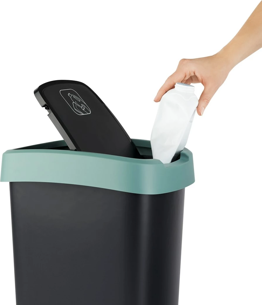 Kanta za smeti Rotho Twist, 10 L, zelena