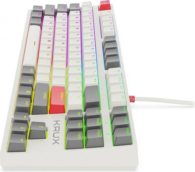 Mehanska tipkovnica Krux ATAX PRO RGB Creator Retro Gateron Yellow PRO, črna