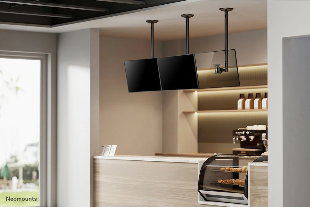 Stropni nosilec za zaslon 10–30", Neomounts Newstar FPMA-C050BLACK, črn Stropni nosilec za zaslon 10–30", Neomounts Newstar FPMA-C050BLACK, črn