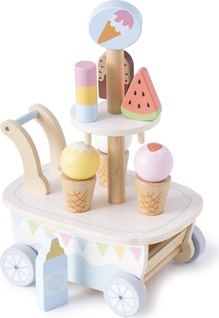 Leseni voziček za sladoled PROMIS LD04, večbarven