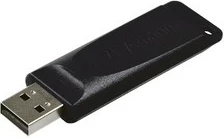 USB ključek Verbatim Slider 64GB, USB 2.0, črn