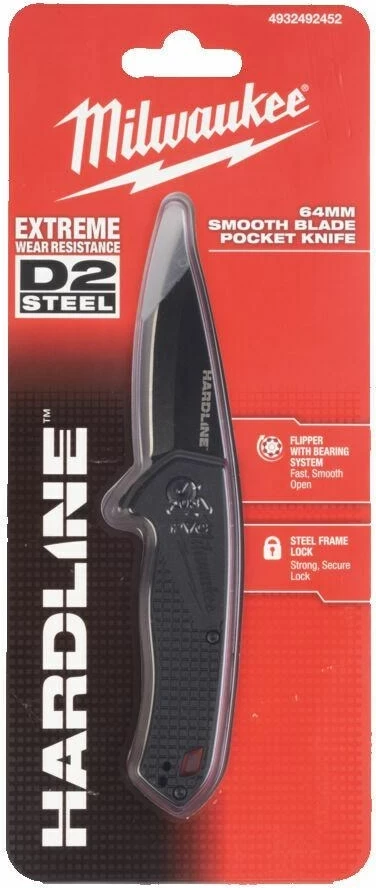 Zložljiv nož Milwaukee Hardline, 64 mm, jeklo D2