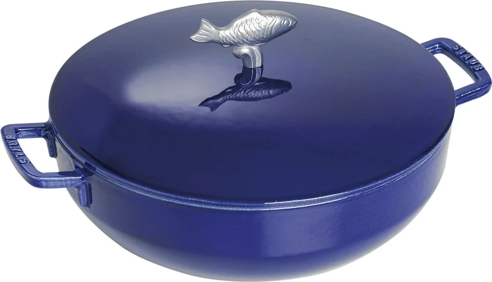 Litoželezni lonec za ribjo juho, STAUB, 4,65 l, moder