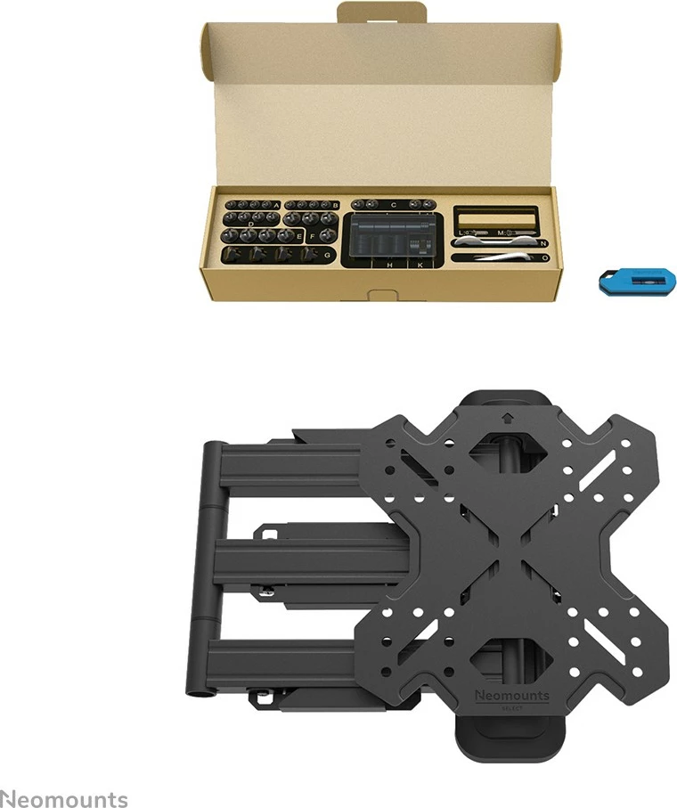 Stenski nosilec za zaslone do 55", Neomounts WL40S-850BL12, 100 x 100 mm - 200 x 200 mm, jeklo, črn Stenski nosilec za zaslone do 55", Neomounts WL40S-850BL12, 100 x 100 mm - 200 x 200 mm, jeklo, črn