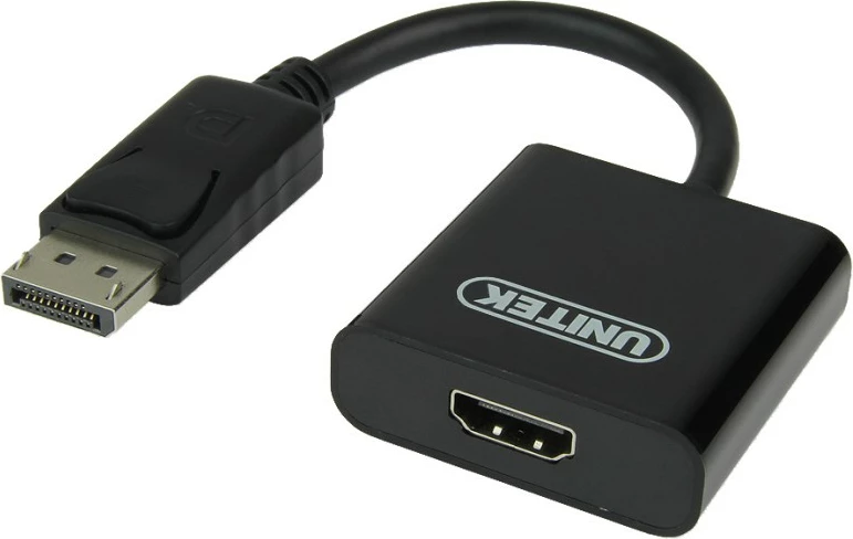Adapter DisplayPort na HDMI Unitek Y-5118DA, 10 cm, črn