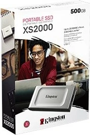 Zunanji SSD Kingston XS2000, 1000GB, USB 3.2 Gen2x2, črn/srebrn
