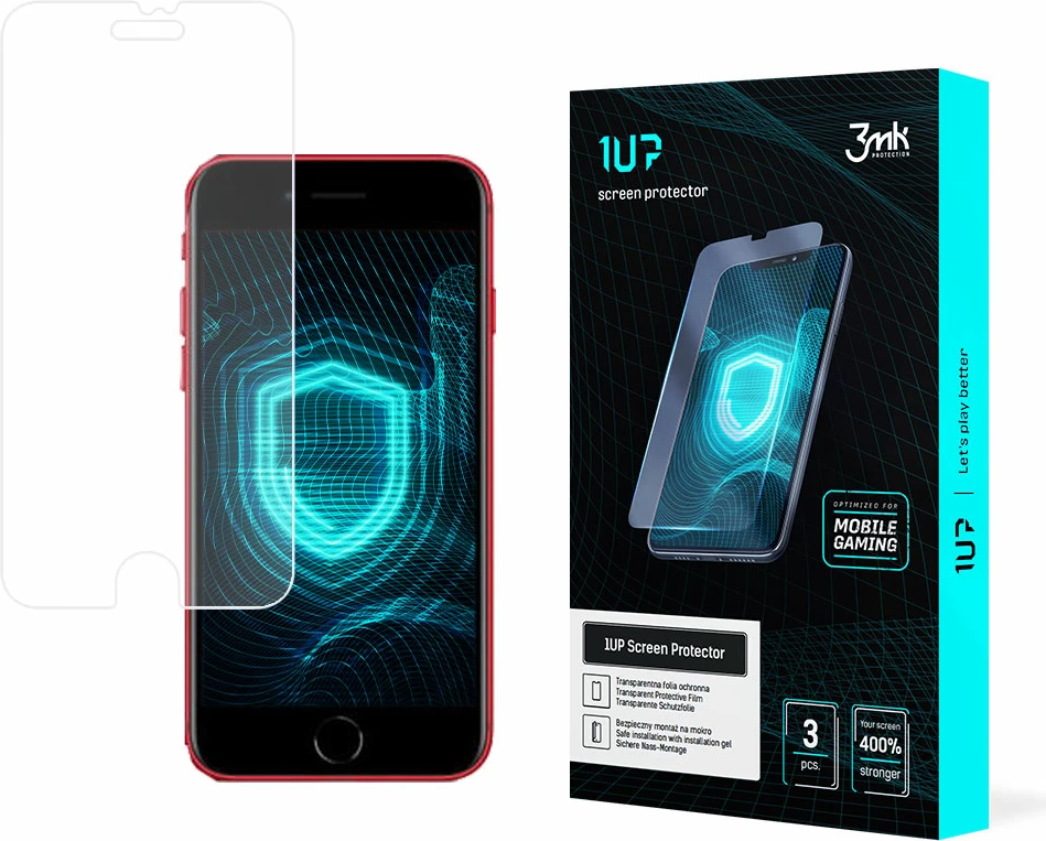Zaščitni film za zaslon 3mk 1UP za iPhone SE 2022/8/7, 3 kosi