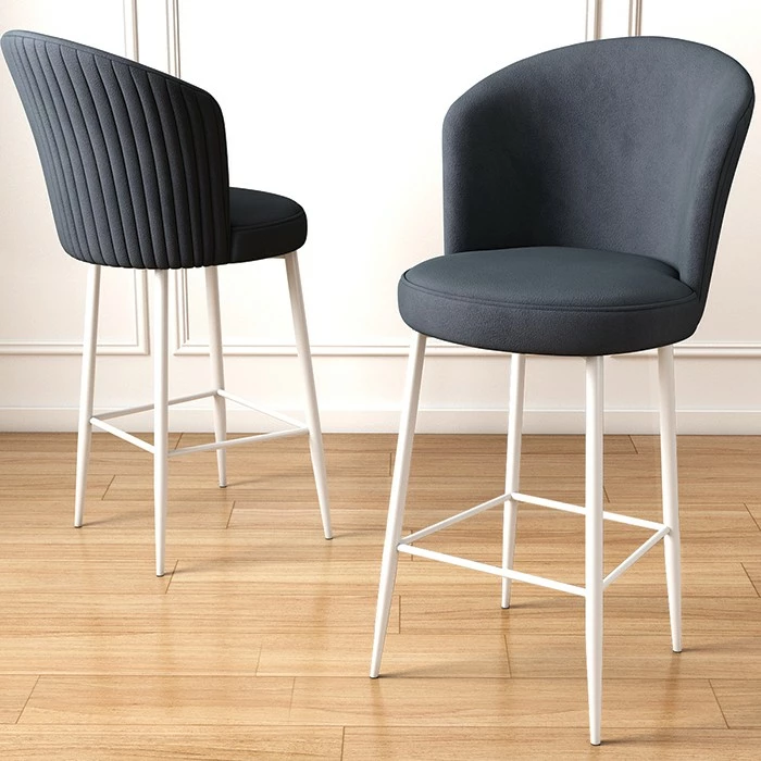 Set barskih stolov (2 kosa), Hanah Home Alte, antracit, bela
