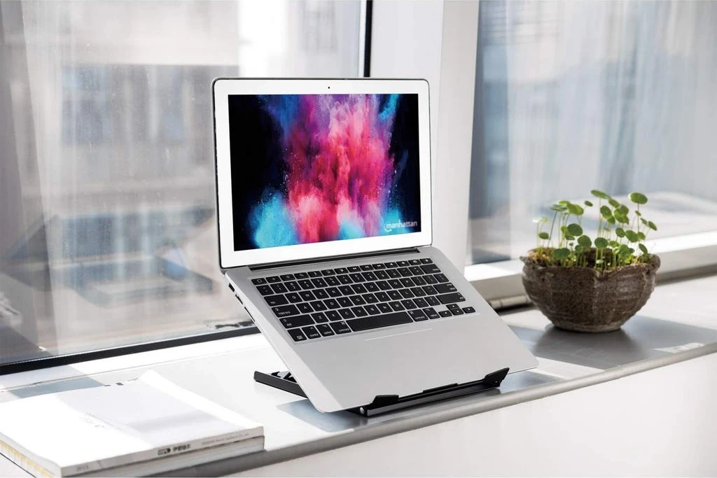 Stojalo za prenosnik 15,6", 5 položajev, črno - Manhattan