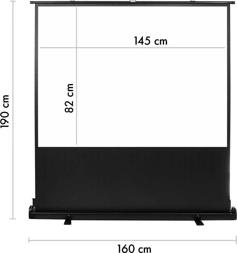 Prenosni ekran za projektor Maclean MC-210, 66 inčev, 16:9, stoječi