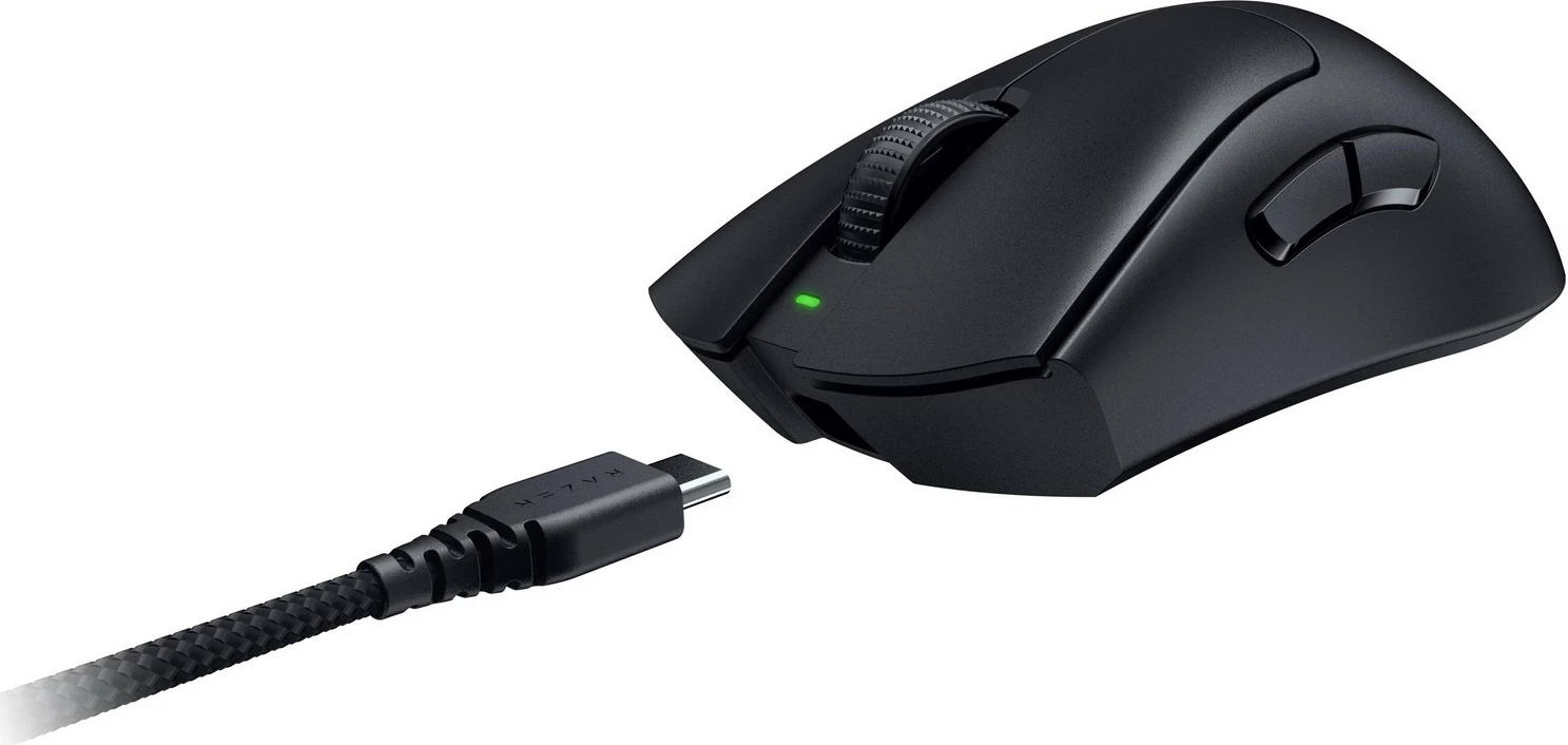 Ergonomičen žični/brezžični miška Razer DeathAdder V3 Pro, HyperPolling Dongle, črn