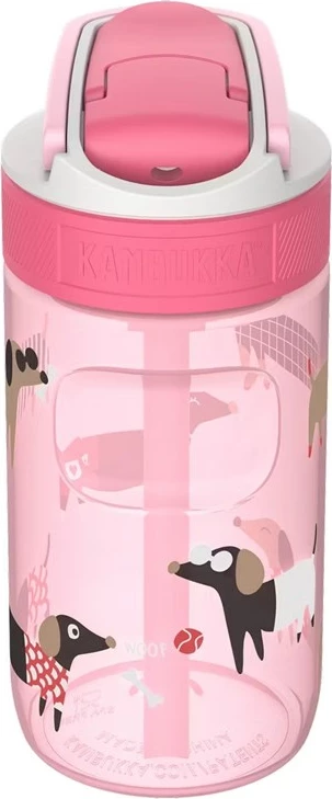 Steklenica za vodo 400 ml Kambukka Lagoon Diva Dogs, rožnata