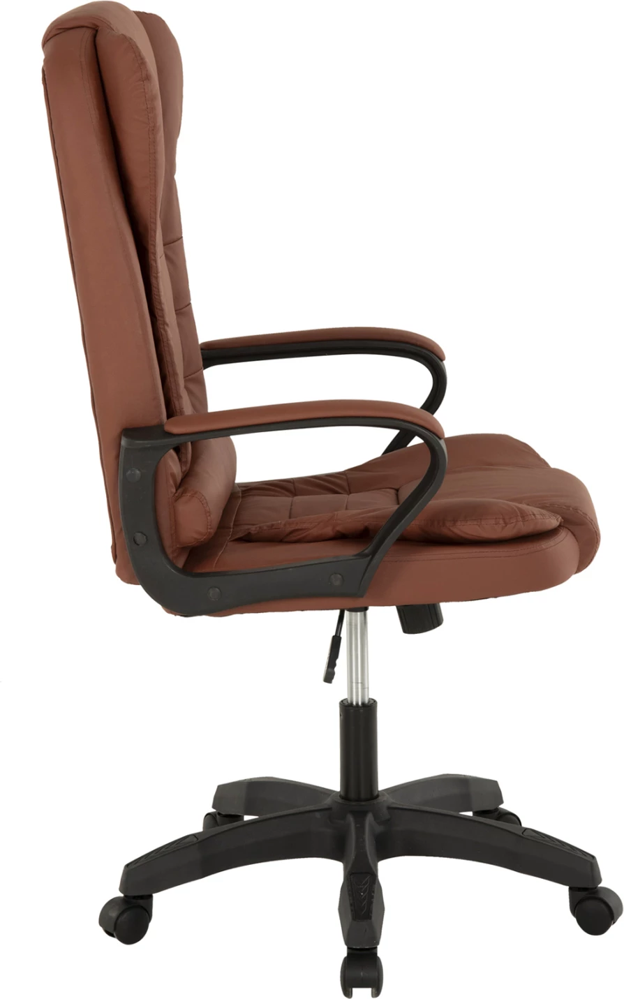 Pisarniški stol FH1187.02 rjava PU-črna polietilenska osnova 64x69x117Hcm