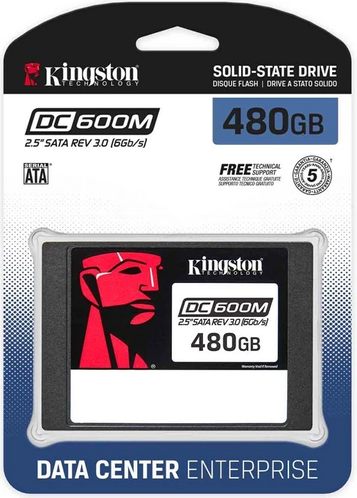 SSD 2,5" 480 GB Kingston Technology DC600M, serial ATA III 3D