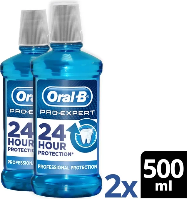 Ustna voda Profesionalna zaščita, Oral-B Pro-Expert, unisex, 2x500 ml