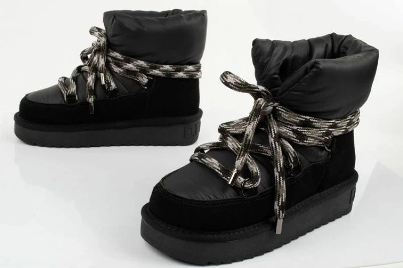 Elegantne ženske čevlje après-ski, D.Franklin, črni