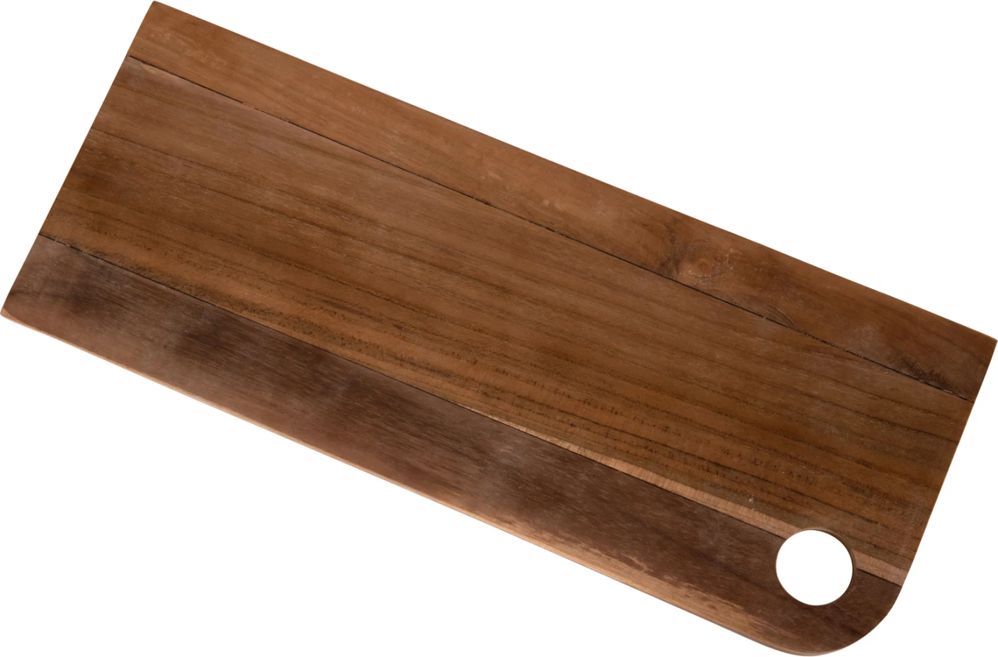 Deska za rezanje za kuhinjo FH4291 iz tikovine v naravni barvi z luknjo za obešanje 15x38,5x2H cm