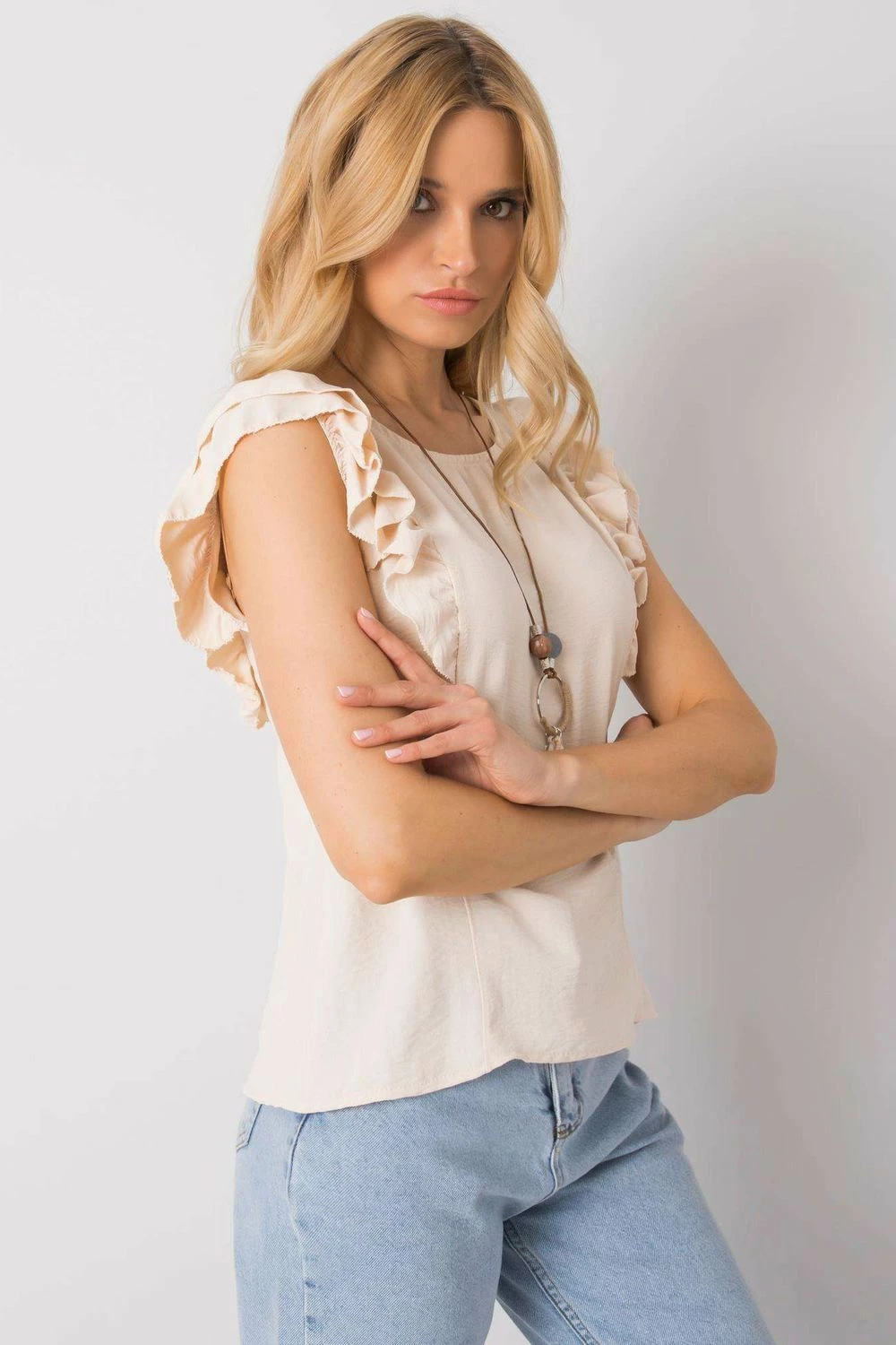 Elegantna bluza Och Bella 167257, bež