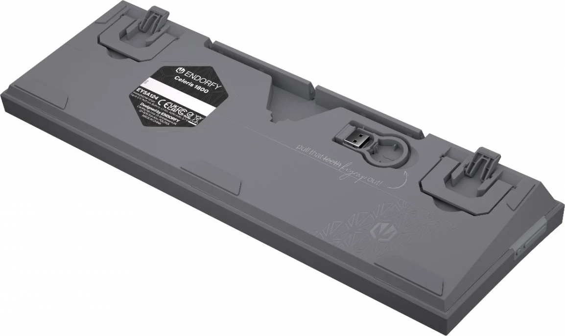 Mehanska tipkovnica Celeris 1800 Endorfy, RGB, brezžična, 96%, siva