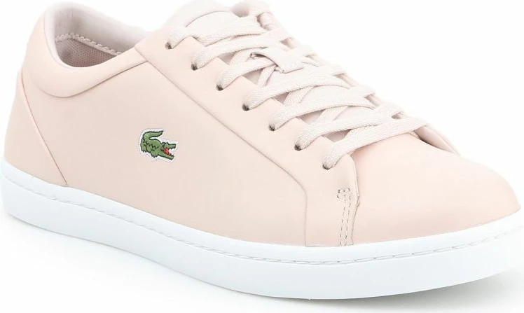 Krem bež nizke vezane čevlje Lacoste za ženske