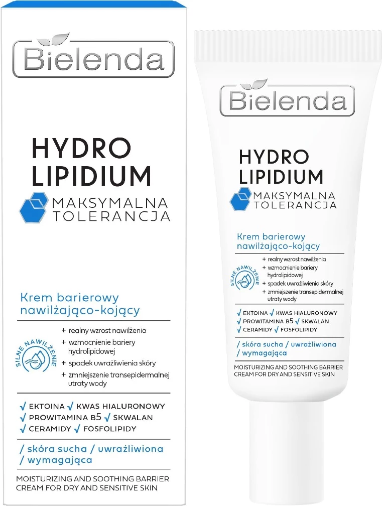 Krema za obraz za ženske Bielenda Hydro Lipidium Barrier, 50 ml