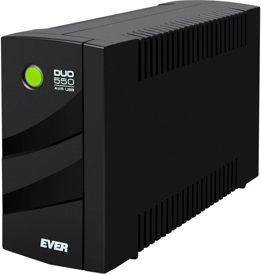 UPS EVER DUO 550 AVR USB, 550 VA, 330 W, stolp, črna