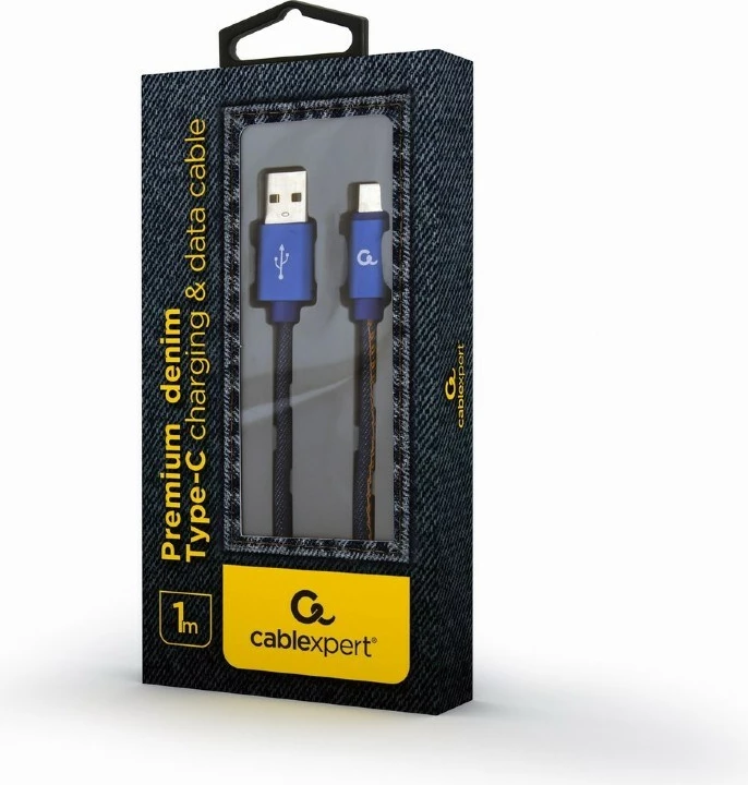 USB-A/USB-C kabel 1 m, moder — Cablexpert