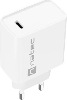Hitri omrežni polnilnik 20W USB-C NATEC RIBERA, bel