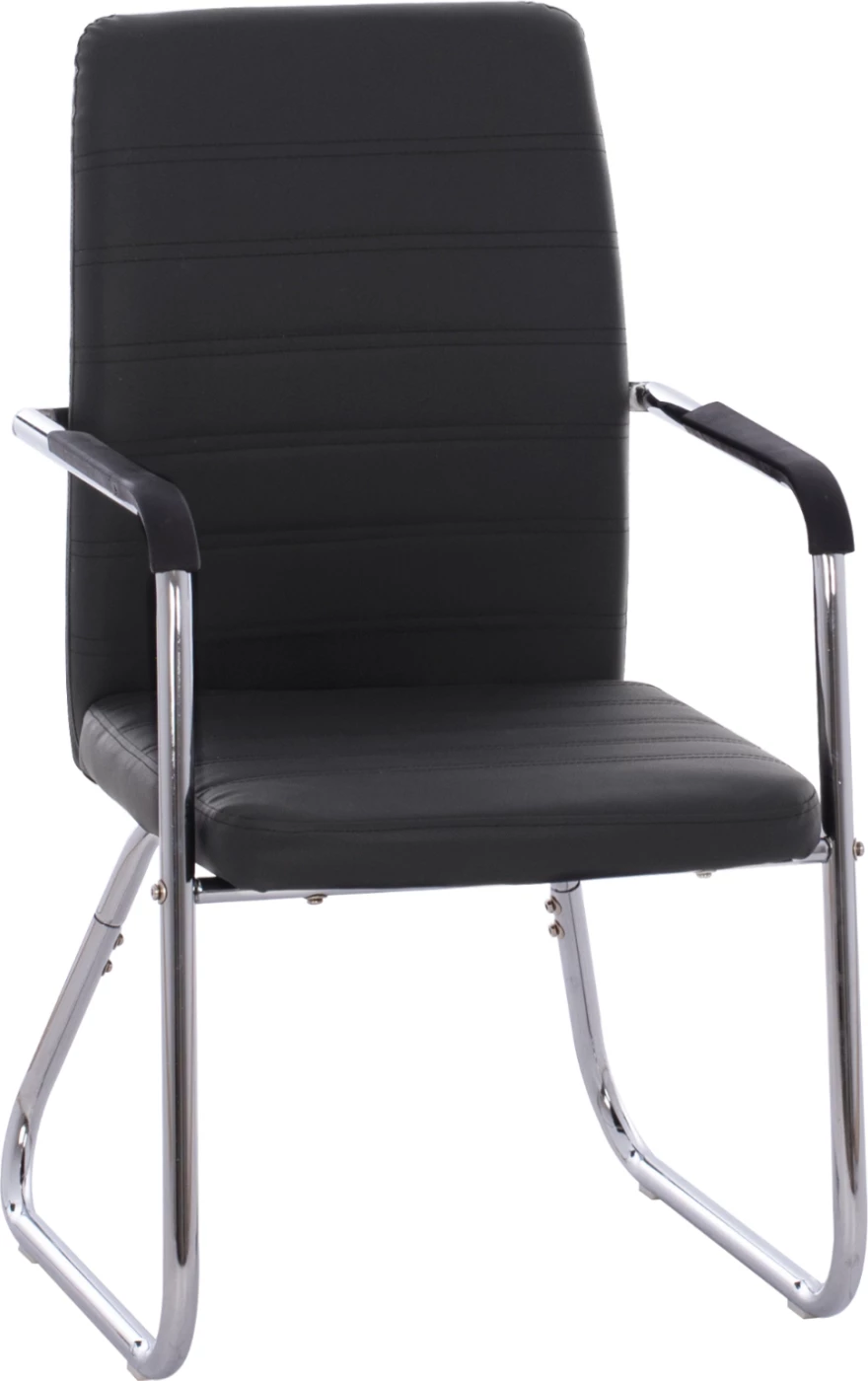 Konferenčni stol FH1021.01 z rokami in črnim PU 54x60x94 cm, set 4 kosov