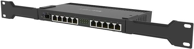 Usmerjevalnik z 10 Gigabit vrati in SFP+ MikroTik RB4011IGS+RM, Ethernet WAN, črn Usmerjevalnik z 10 Gigabit vrati in SFP+ MikroTik RB4011IGS+RM, Ethernet WAN, črn