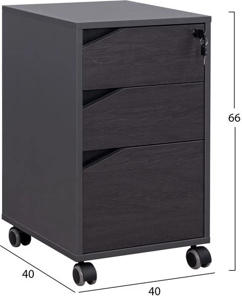 Profesionalni pisarniški predalnik na kolesih Rosewood FH2108 40x40x66cm