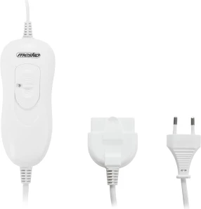 Električna grelna podloga 150x80 cm, Mesko MS 7419, 60 W, za eno osebo, 4 stopnje, snemljiv kabel, pranje 30°C, zaščita pred pregrevanjem, bela