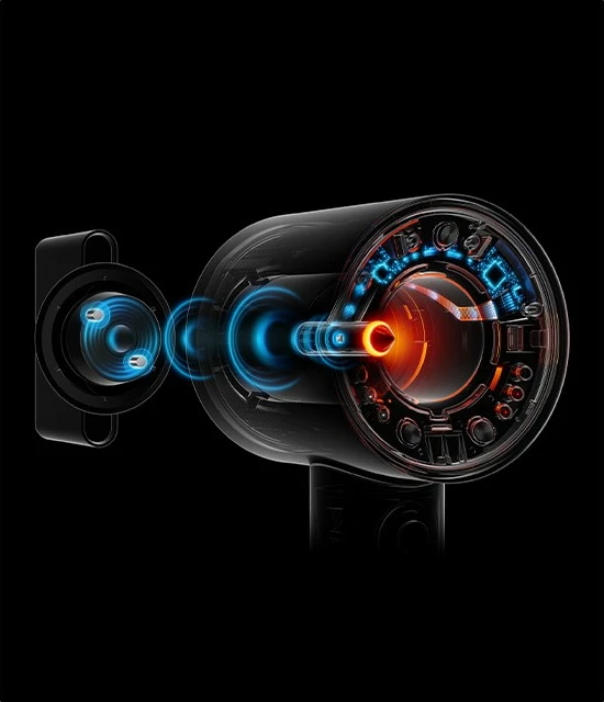 Sušilnik za lase Dyson Supersonic Nural, 1600 W, 13.3 l/s, moder, oranžen