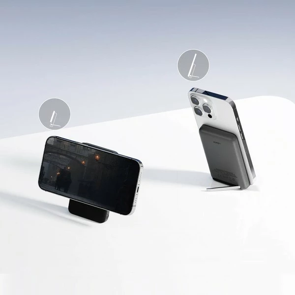 Power bank, 6700 mAh, 20 W, LED, USB-C, črn, AUKEY PB-MS01 MagSafe