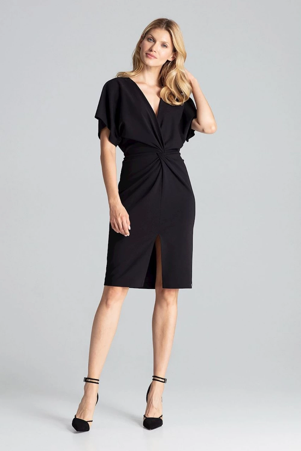 Elegantna obleka Figl 138291, črna