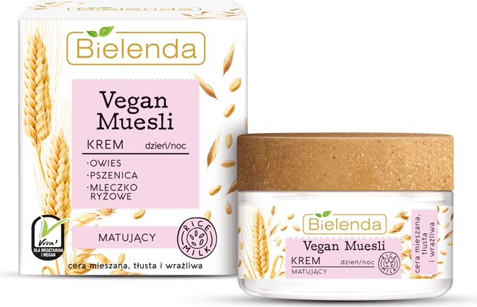 Matirajoča krema za obraz za ženske Bielenda Vegan Muesli Matte Cream 50 ml