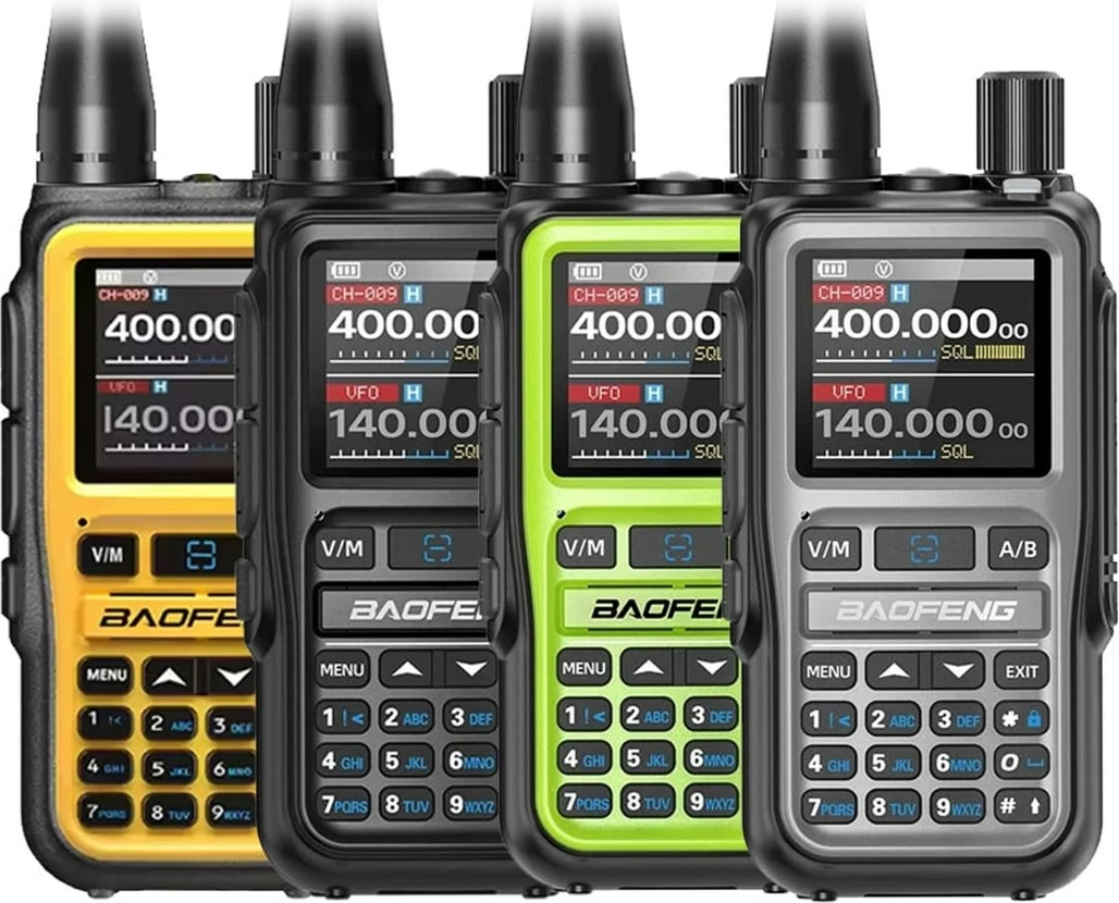 Komunikacijski radio Baofeng UV-5R EU MINI, z Bluetooth, USB-C, VHF/UHF, zelen