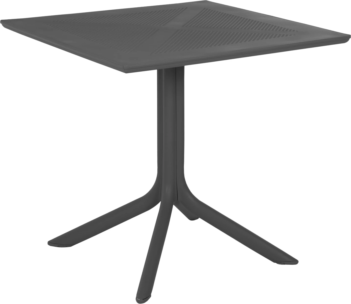 Kvadratna miza iz polipropilena za zunanje prostore LUNAR FH5930.20 siva 80x80x75Hcm