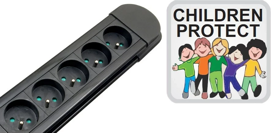 Razdelilec z 10 vtiči Maclean MCE10, 2 stikalI, zaščita in indikator preobremenitve, 3680 W, črn